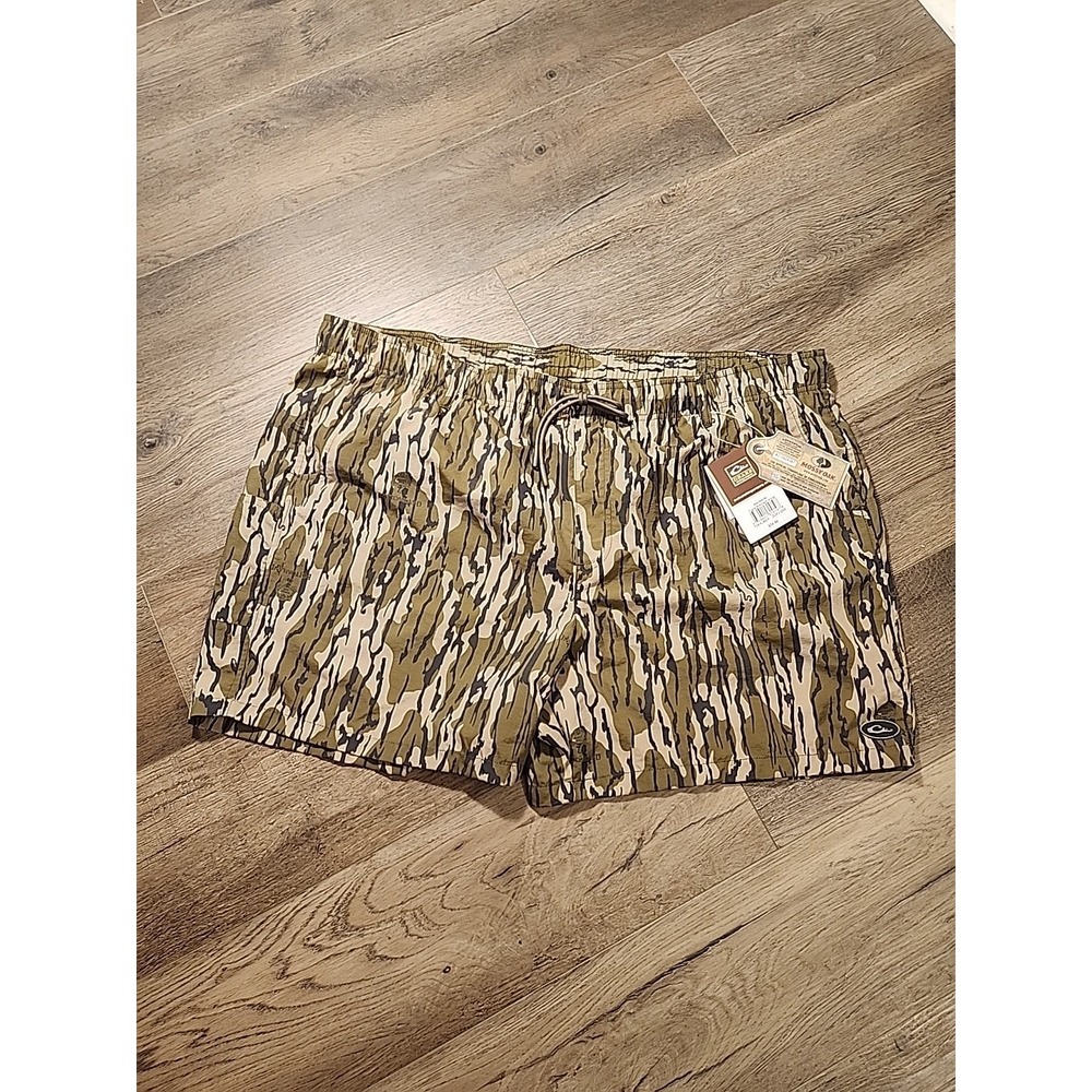 Drake Dock Short Men's 3XL, 6in Inseam Bottomland Camo